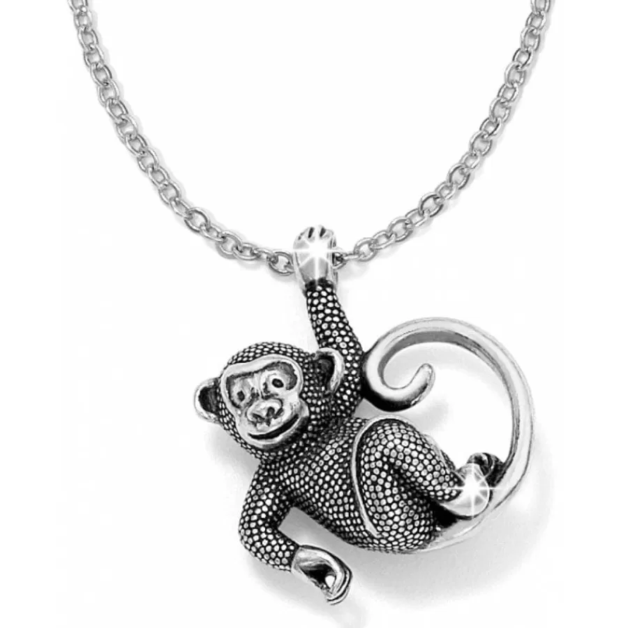 Necklaces>Brighton Monkeying Around Necklace Silver