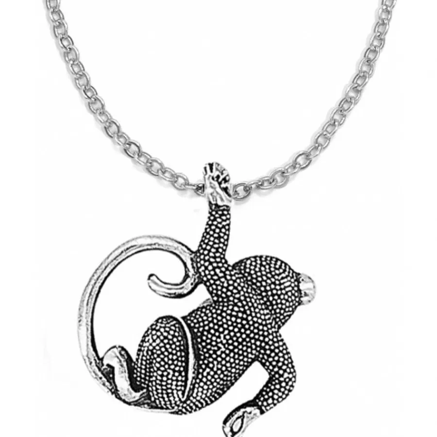 Necklaces>Brighton Monkeying Around Necklace Silver