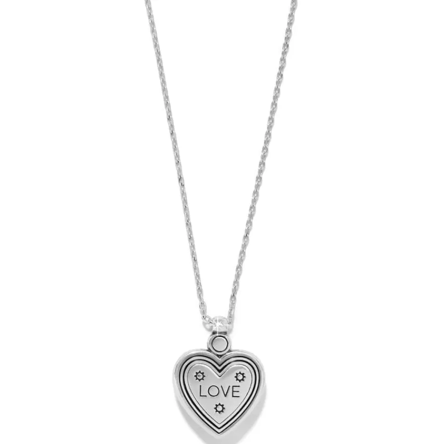 Necklaces>Brighton Mosaic Heart Two Tone Heart Petite Necklace Gold