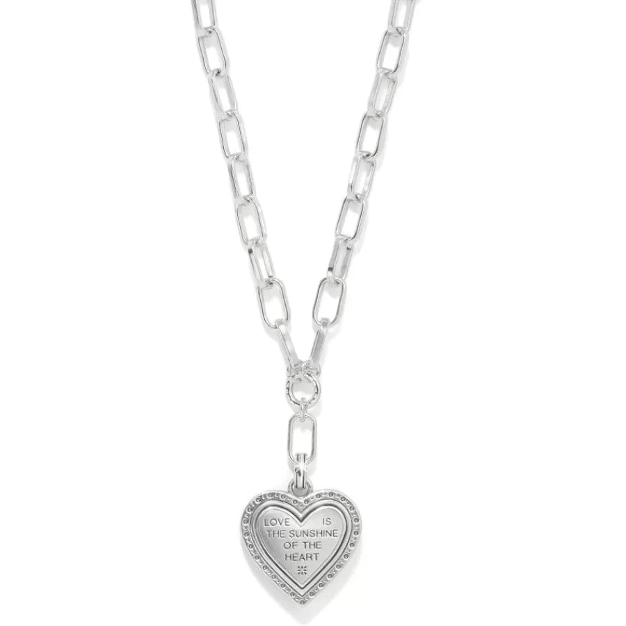 Necklaces>Brighton Mosaic Heart Two Tone Necklace Silver-Gold