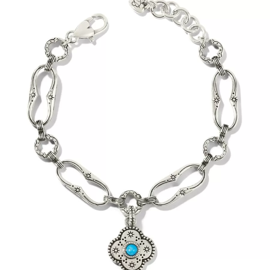 Bracelets>Brighton Mosaic Link Bracelet Silver-Turquoise