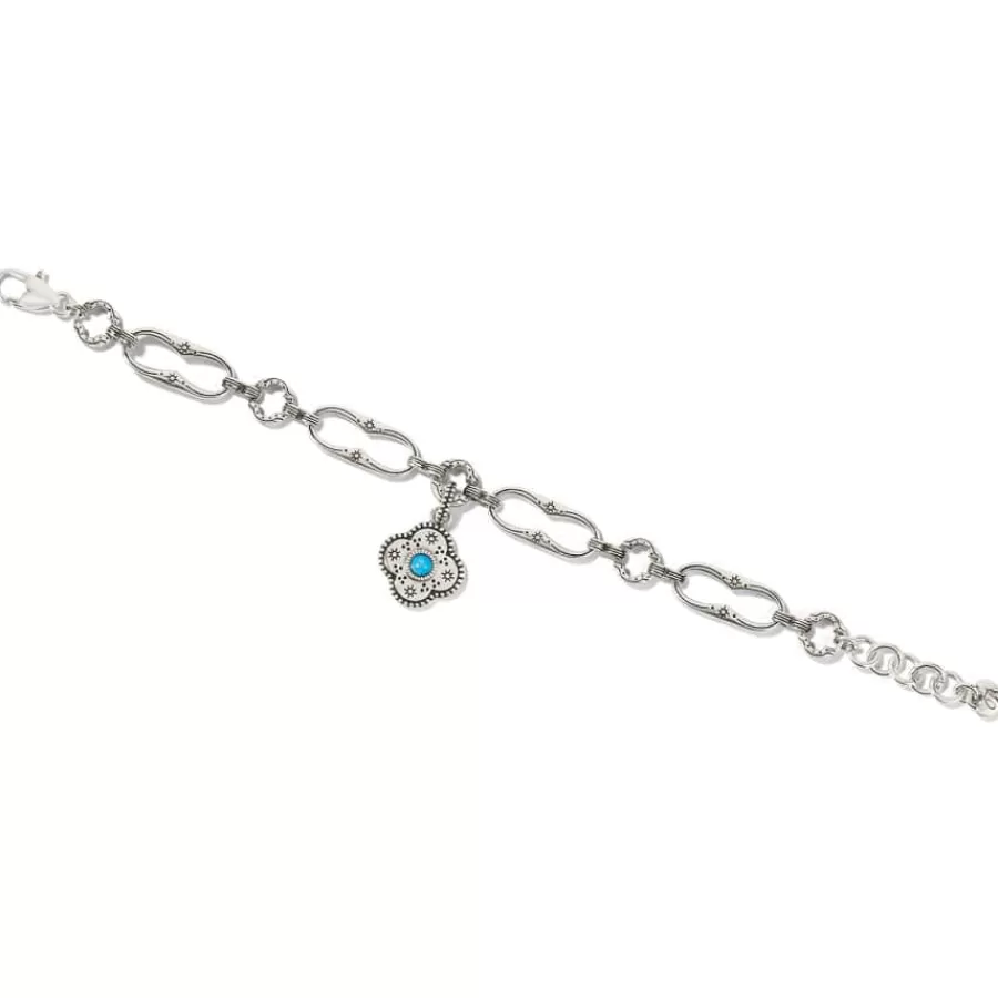 Bracelets>Brighton Mosaic Link Bracelet Silver-Turquoise