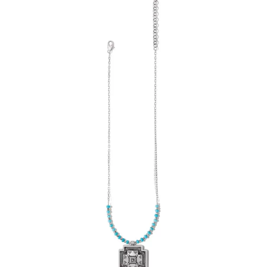 Necklaces>Brighton Mosaic Paseo Bead Cross Necklace Silver