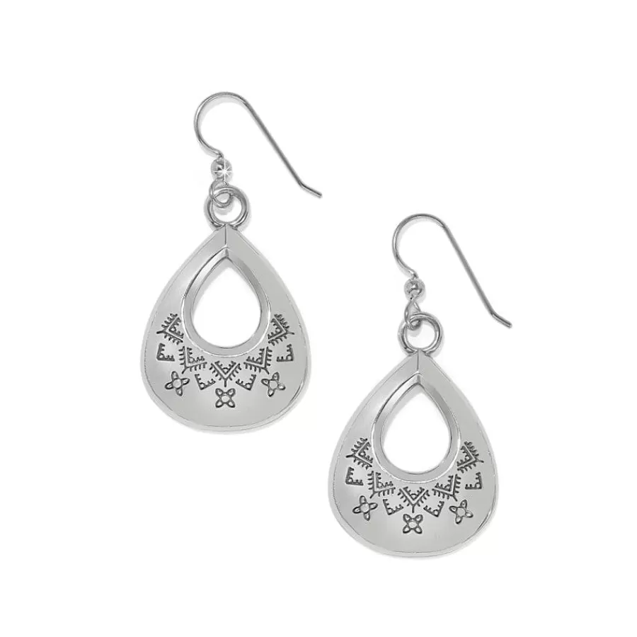 Earrings>Brighton Mosaic Paseo Etch Teardrop French Wire Earrings Silver