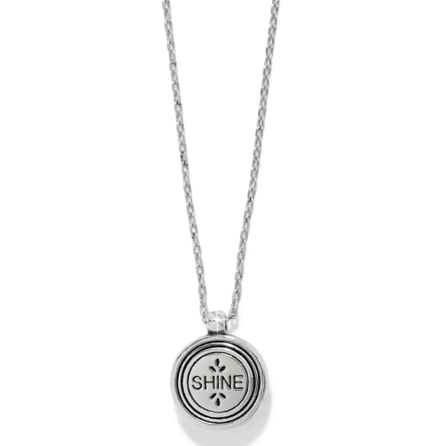 Necklaces>Brighton Mosaic Round Two Tone Mini Necklace Silver-Gold