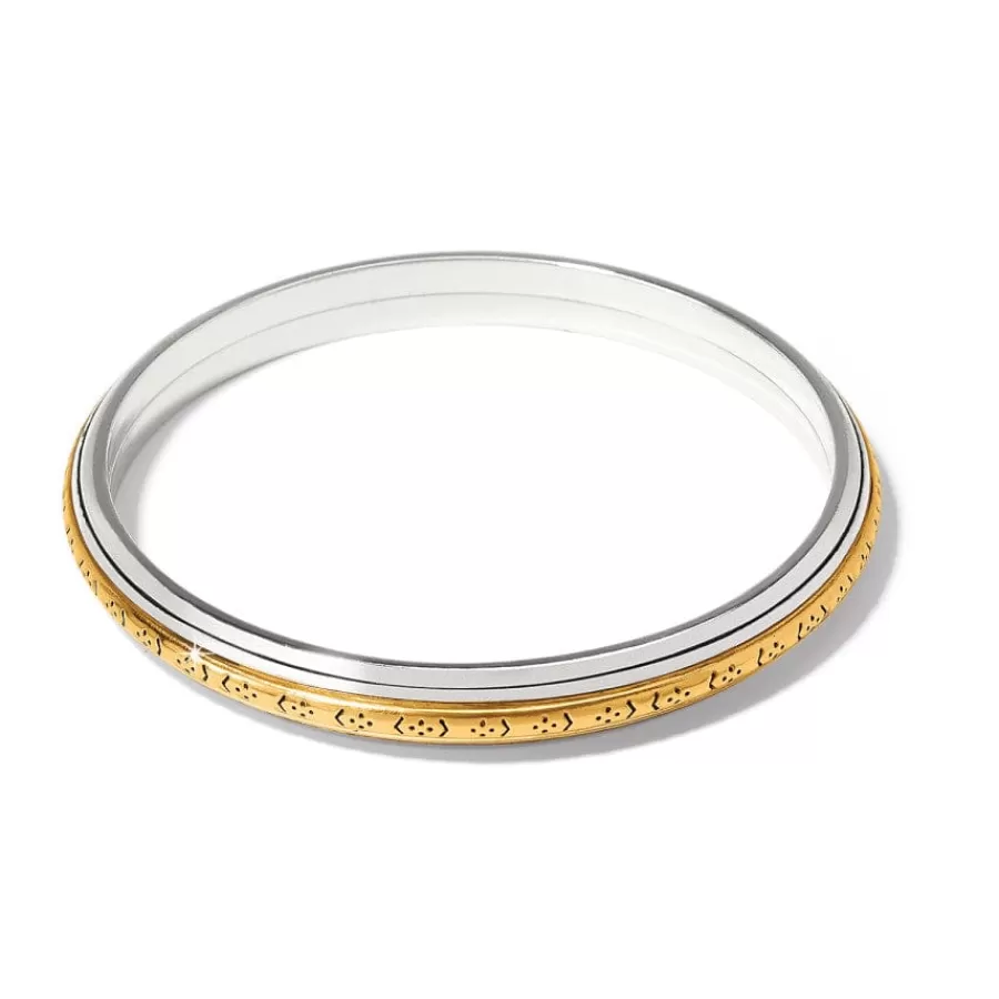 Bracelets>Brighton Mosaic Two Tone Bangle Silver-Gold