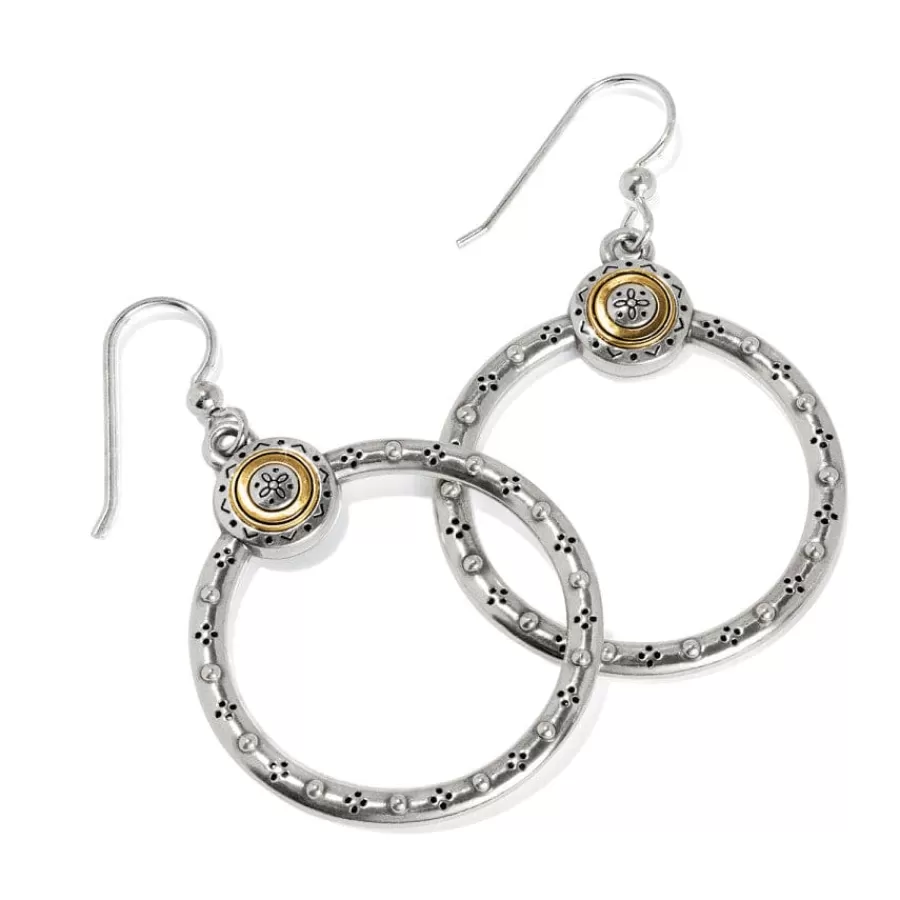 Earrings>Brighton Mosaic Two Tone French Wire Hoop Earrings Silver-Gold