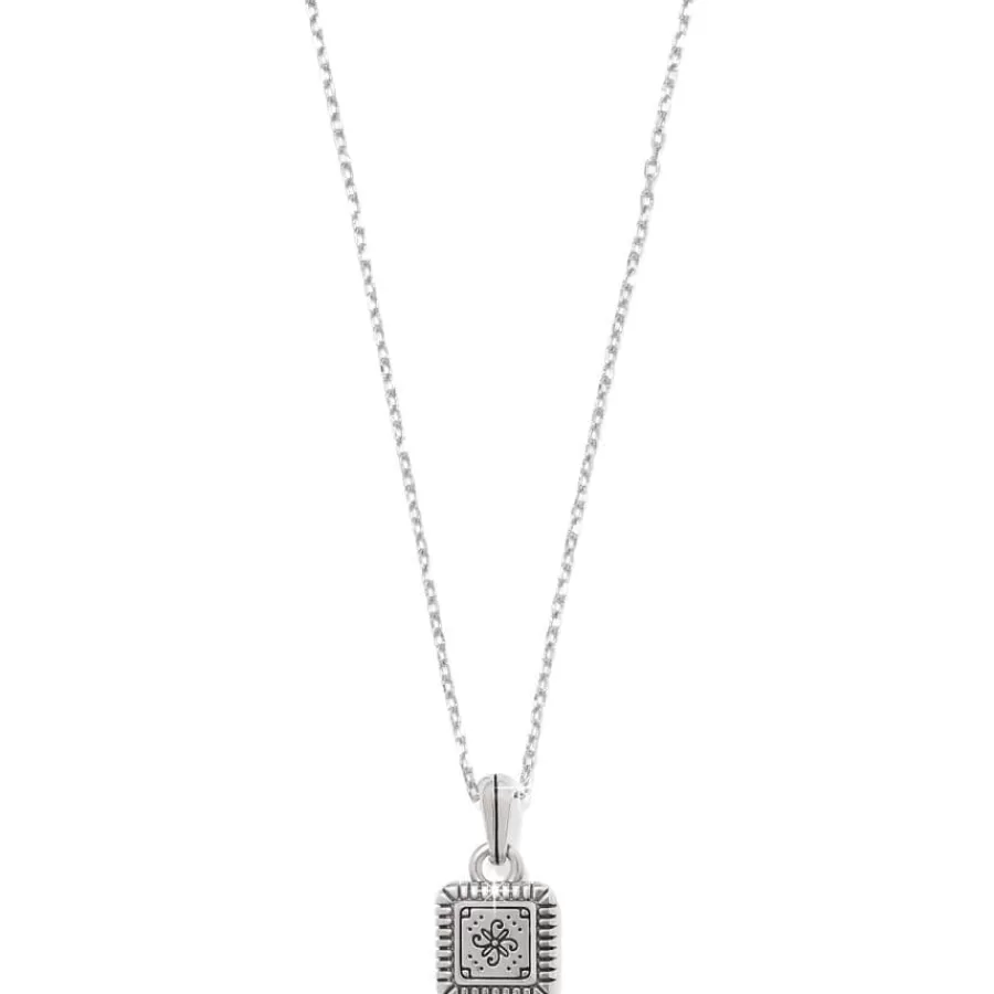 Necklaces>Brighton Mosaic Two Tone Mini Tile Necklace Silver-Gold