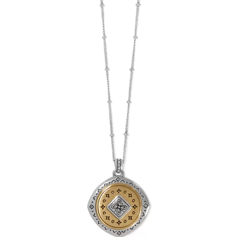 Necklaces>Brighton Mosaic Two Tone Pendant Necklace Silver-Gold