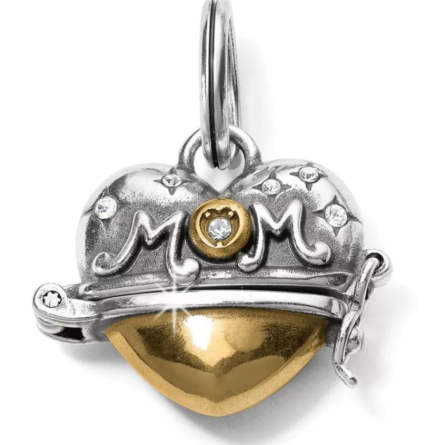 Charms>Brighton Mother's Love Heart Charm Silver-Gold