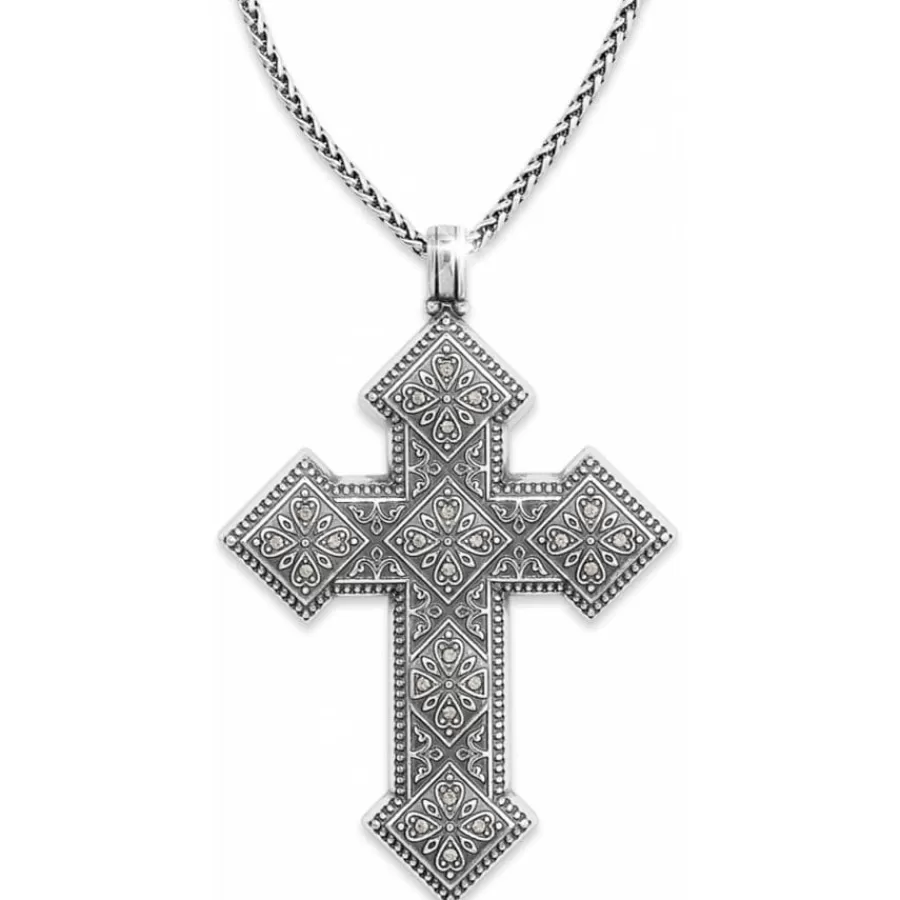 Necklaces>Brighton Mumtaz Cross Convertible Long Necklace Silver