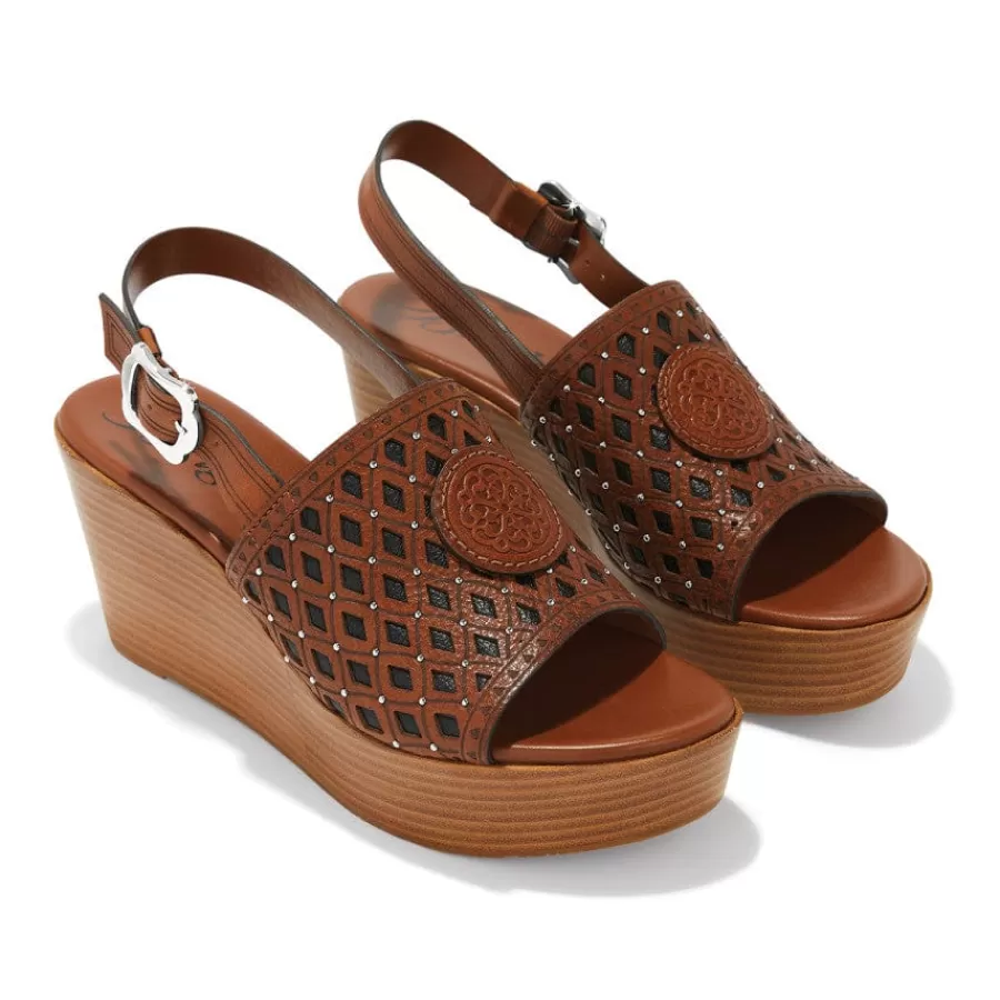 Sandals | Heels>Brighton Muse Wedge Platforms Russet