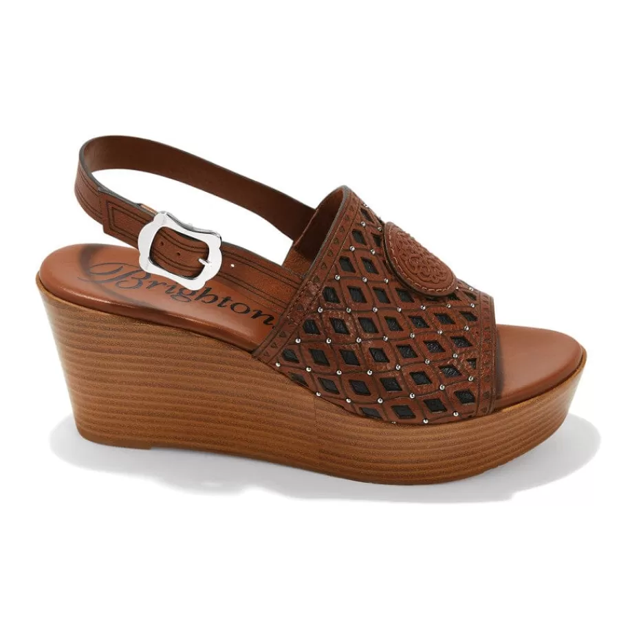 Sandals | Heels>Brighton Muse Wedge Platforms Russet