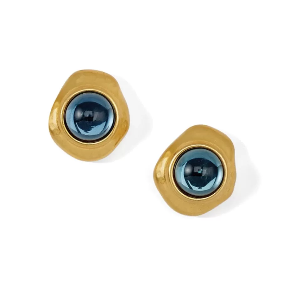 Earrings>Brighton Neptune Post Earrings BrushedGold-Blue