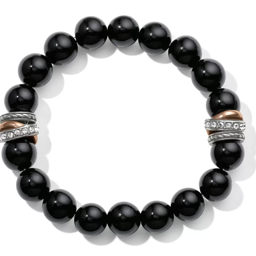 Bracelets>Brighton Neptune's Rings Agate Stretch Bracelet Black