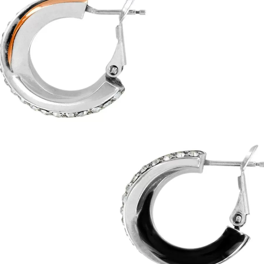 Earrings>Brighton Neptune's Rings Black Leverback Earrings Silver-Gold