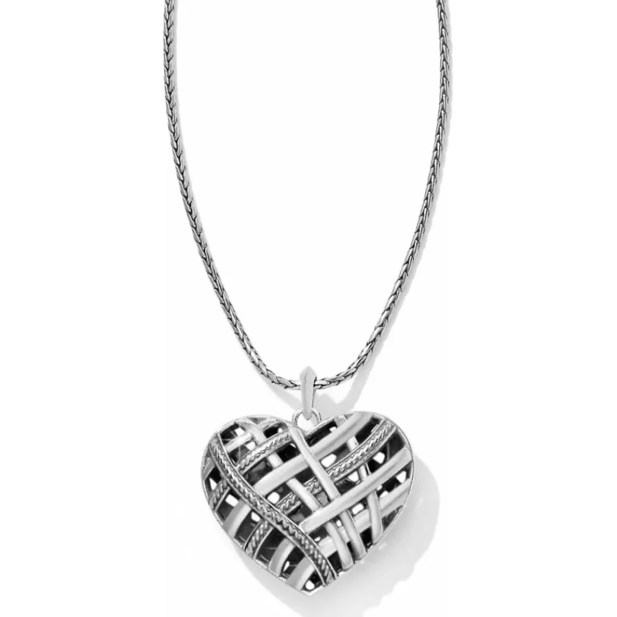 Necklaces>Brighton Neptune's Rings Convertible Reversible Heart Necklace Silver