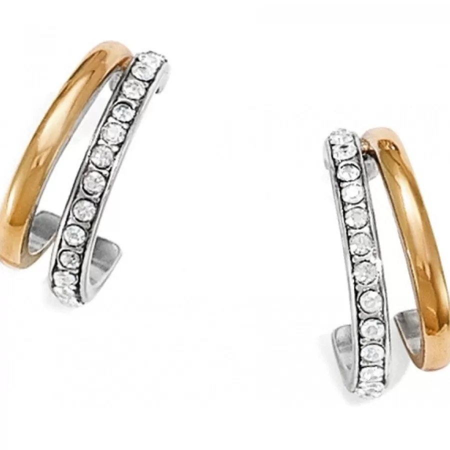 Earrings>Brighton Neptune's Rings Medium Post Hoop Earrings Silver-Gold