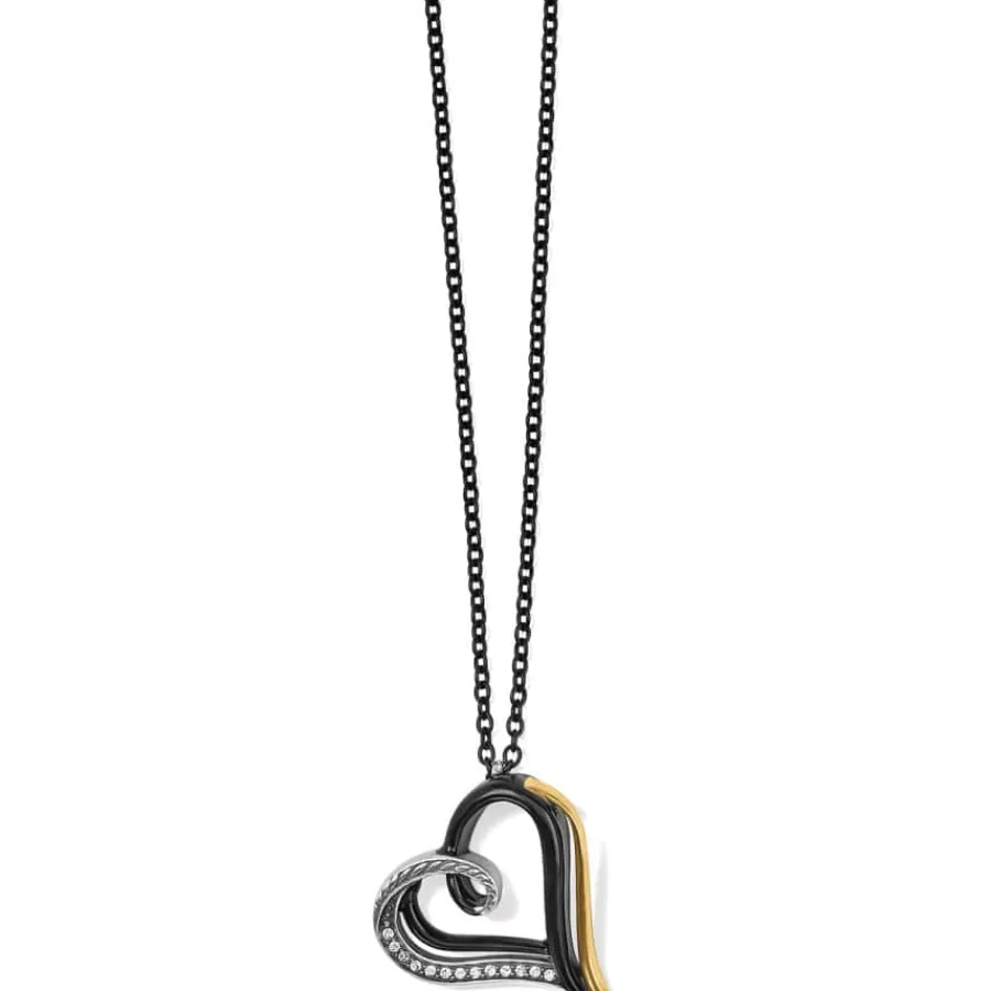 Necklaces>Brighton Neptune's Rings Night Heart Necklace Silver-Gold