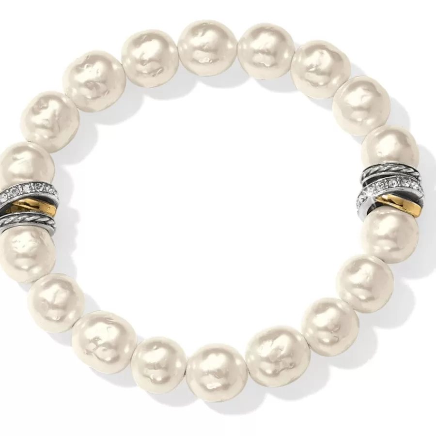 Bracelets>Brighton Neptune's Rings Pearl Stretch Bracelet Cream