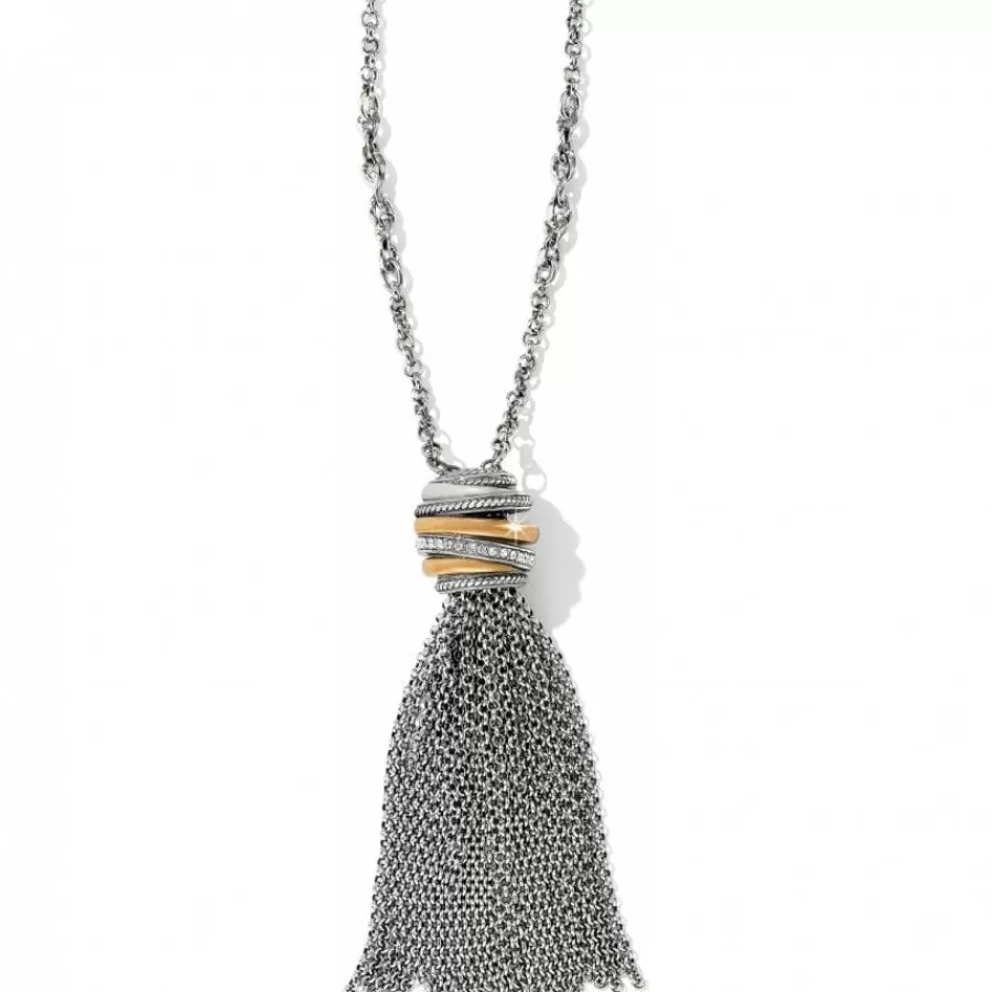 Necklaces>Brighton Neptune's Rings Tassel Necklace Silver-Gold