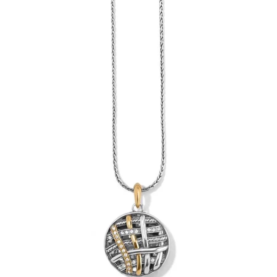 Necklaces>Brighton Neptune's Rings Woven Round Necklace Silver-Gold