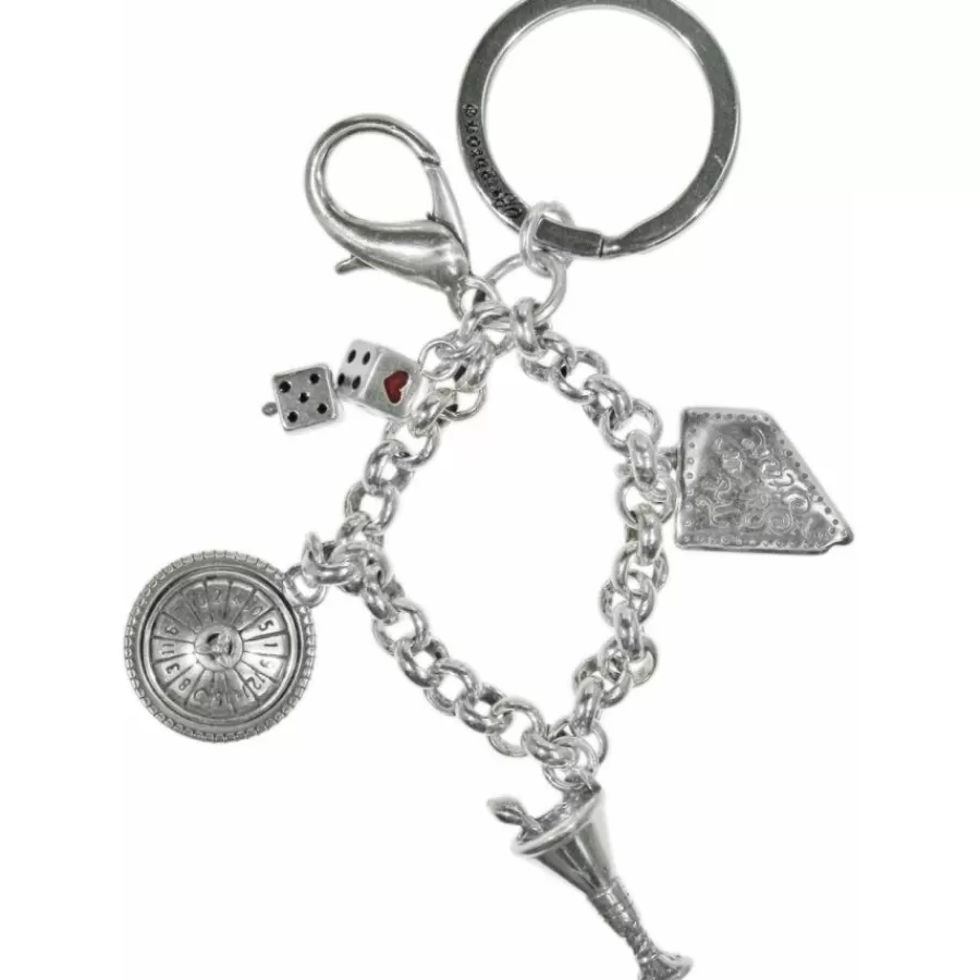 Key Fobs>Brighton Nevada State Handbag Charm Key Fob Silver