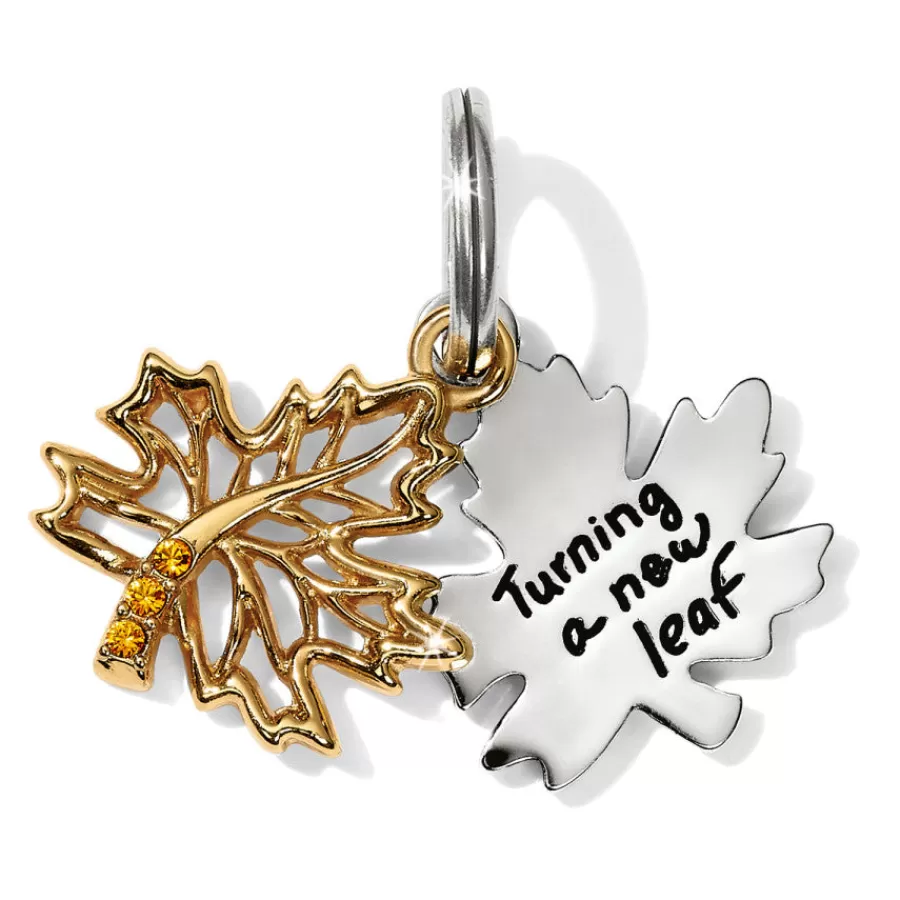 Charms>Brighton New Leaf Charm Silver-Gold