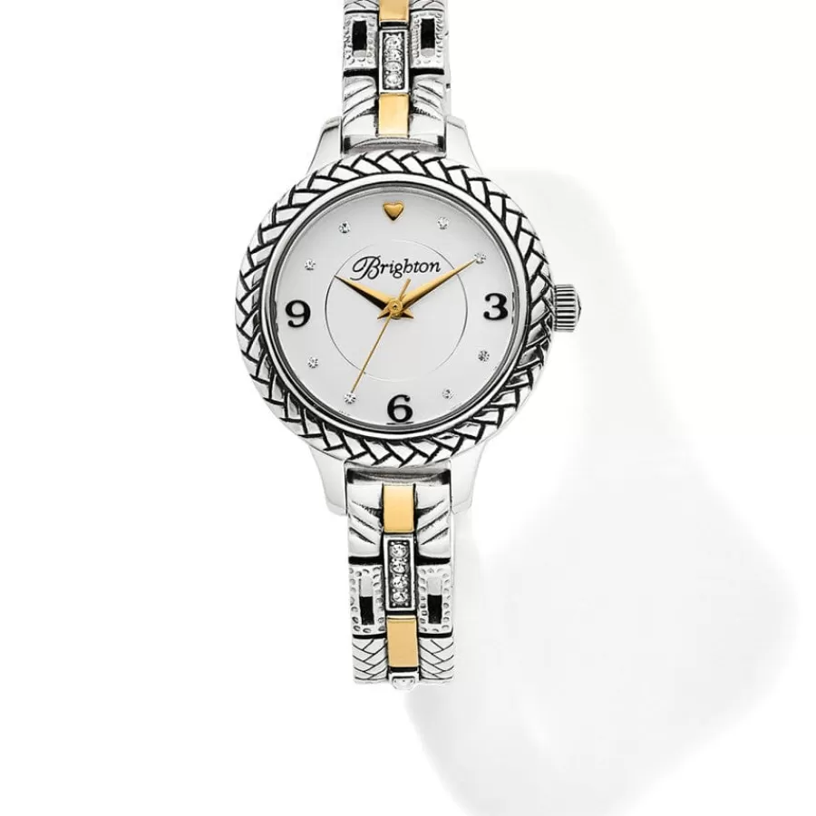 Watches>Brighton Newark Watch Silver-Gold