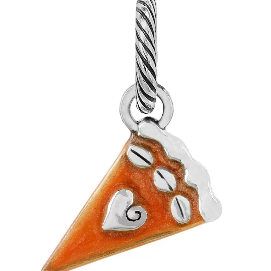 Charms>Brighton North Carolina Charm Silver-Orange