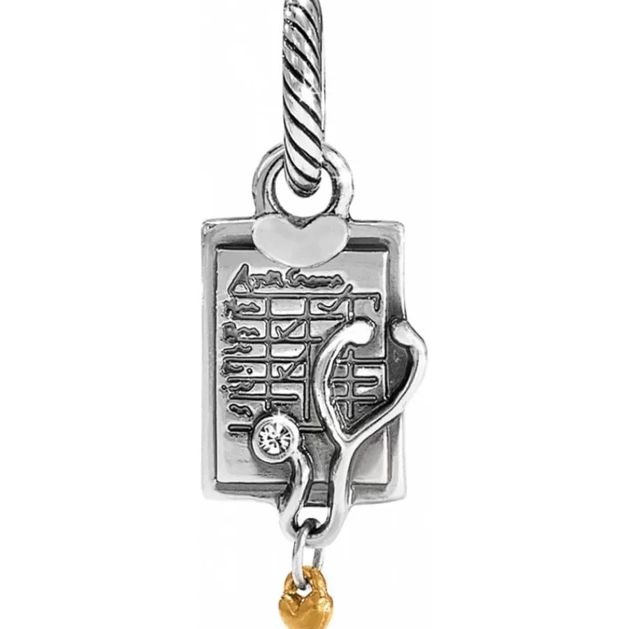 Charms>Brighton Nurse Charm Silver-Gold