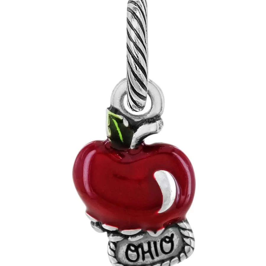 Charms>Brighton Ohio Charm Silver-Red