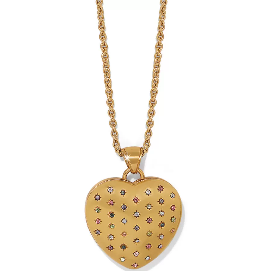 Necklaces | Photo Lockets>Brighton One Heart Convertible Locket Necklace Gold-Multi