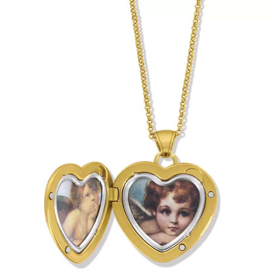 Necklaces | Photo Lockets>Brighton One Heart Convertible Locket Necklace Gold-Multi