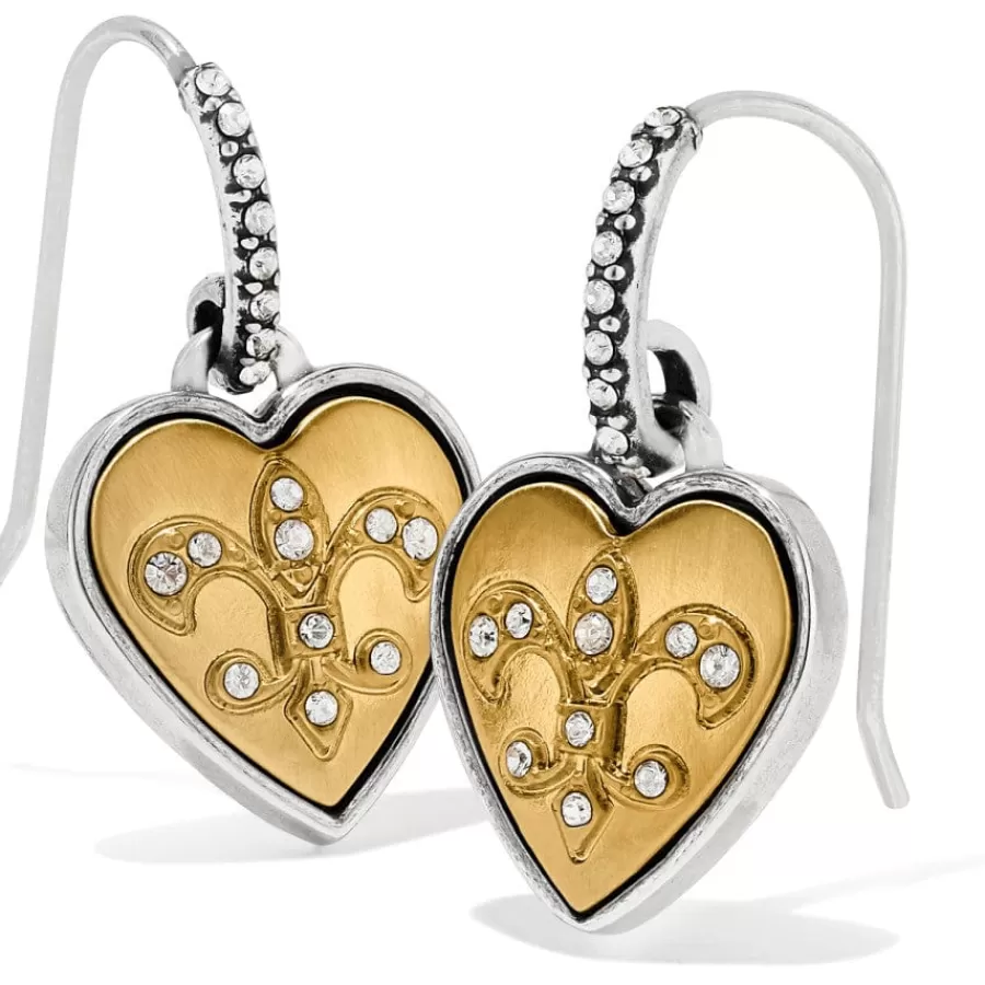 Earrings>Brighton One Heart French Wire Earrings Silver-Gold