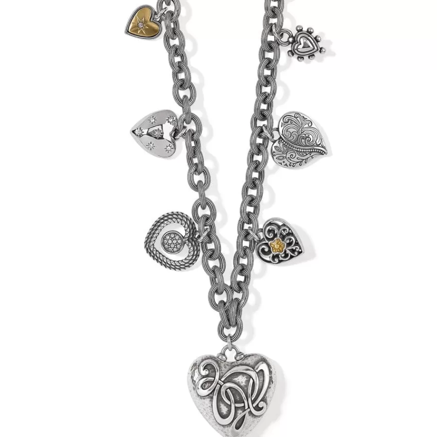 Necklaces>Brighton One Love Necklace Silver-Gold