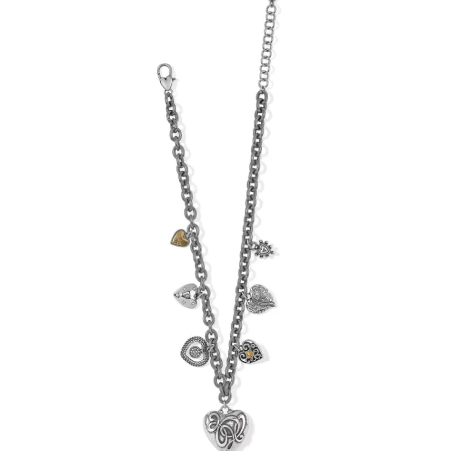 Necklaces>Brighton One Love Necklace Silver-Gold