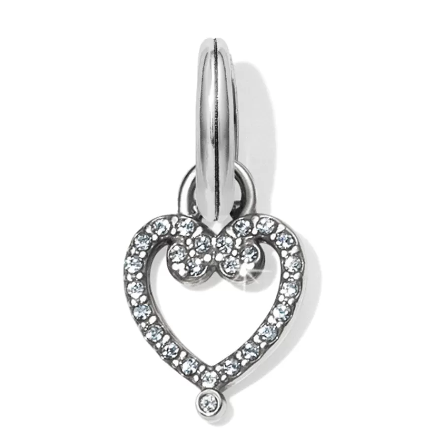 Charms>Brighton Open Heart Charm Silver