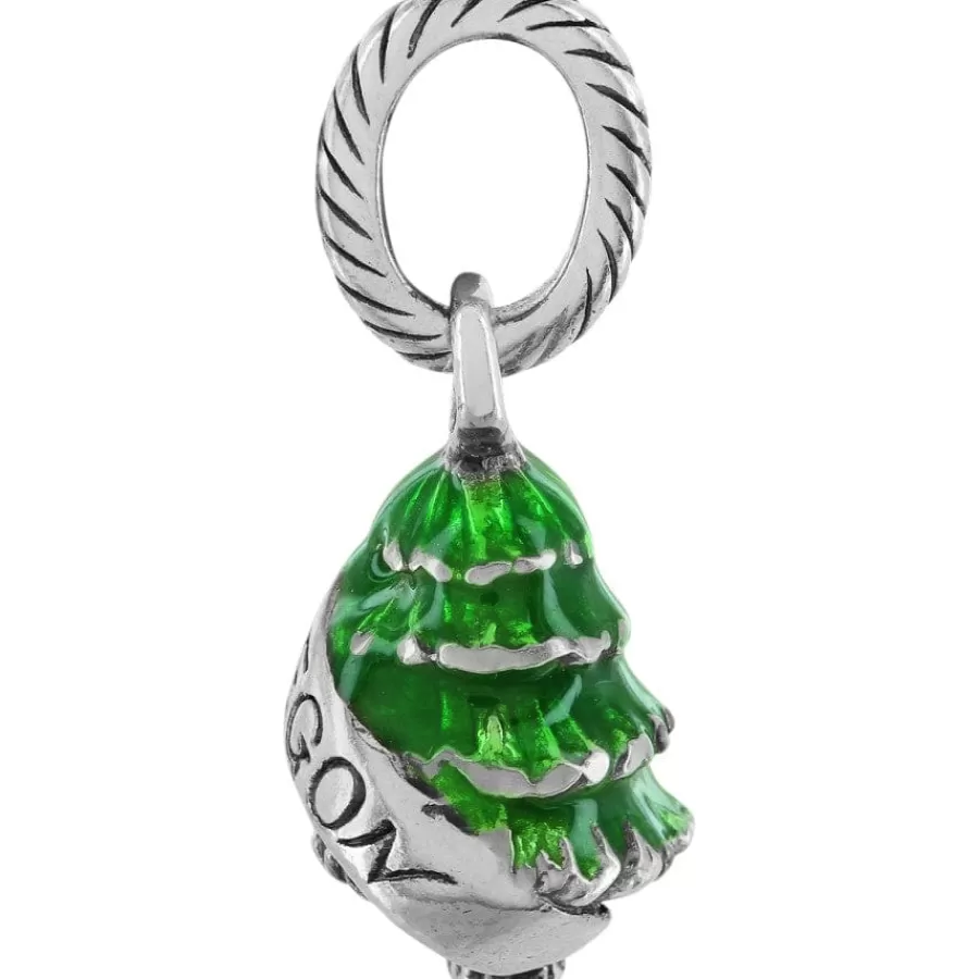 Charms>Brighton Oregon Charm Silver-Green