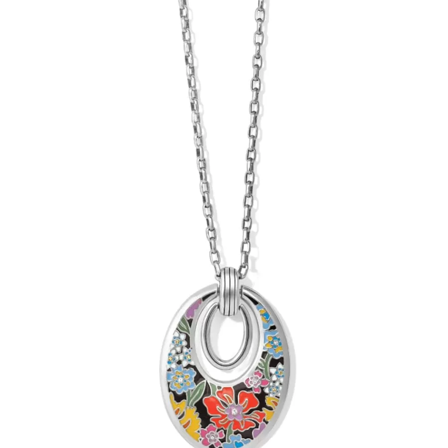 Necklaces>Brighton Painted Poppies Short Necklace Silver-Multi