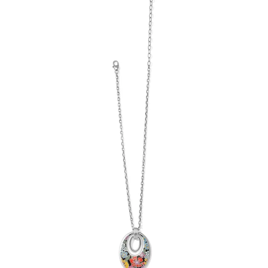 Necklaces>Brighton Painted Poppies Short Necklace Silver-Multi