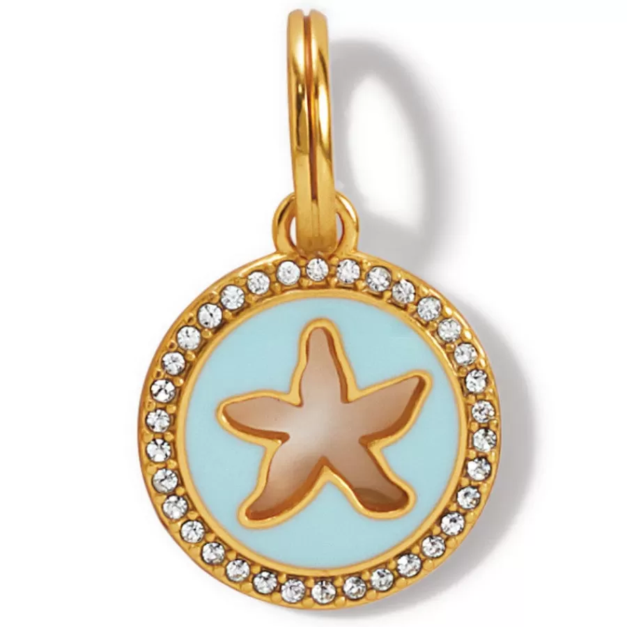 Charms>Brighton Paradise Cove Starfish Charm Gold-Blue