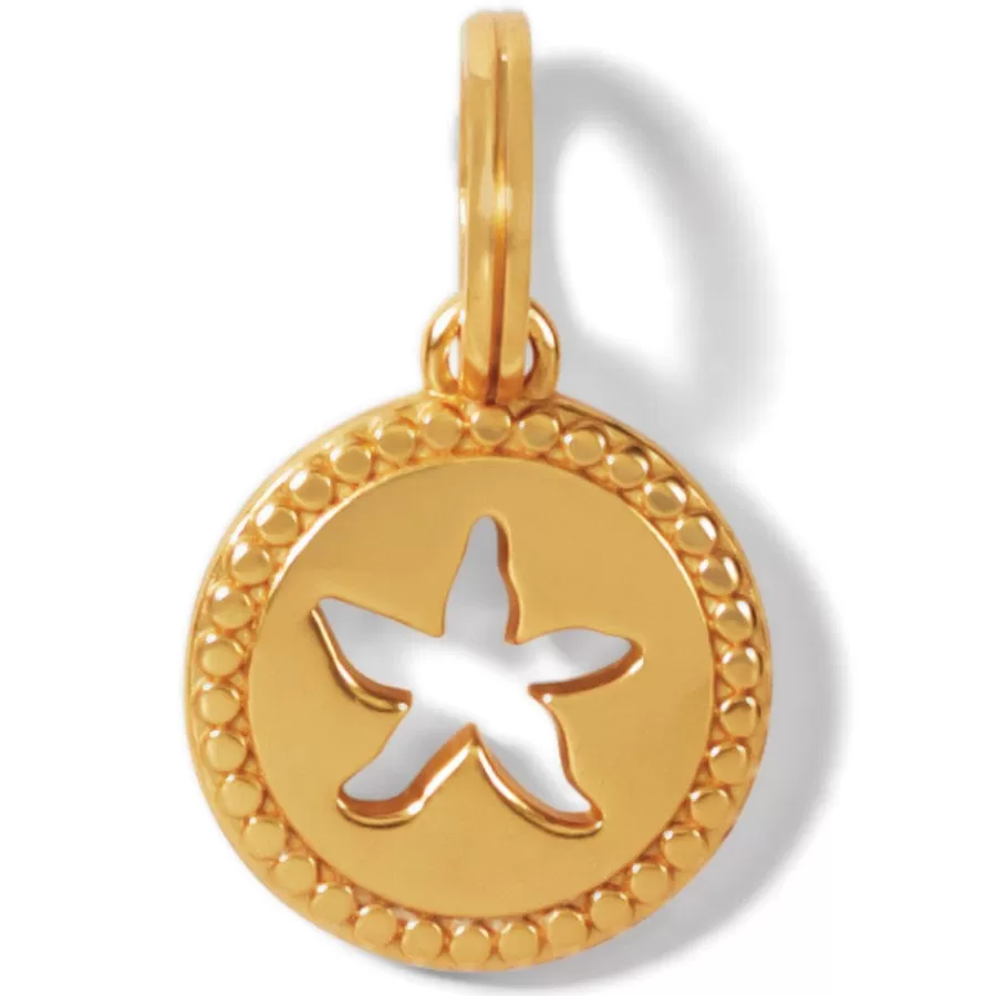 Charms>Brighton Paradise Cove Starfish Charm Gold-Blue