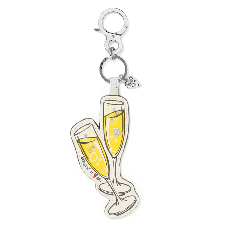 Key Fobs>Brighton Paris Blooms Champagne For Two Handbag Fob Multi