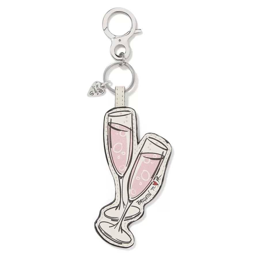 Key Fobs>Brighton Paris Blooms Champagne For Two Handbag Fob Multi