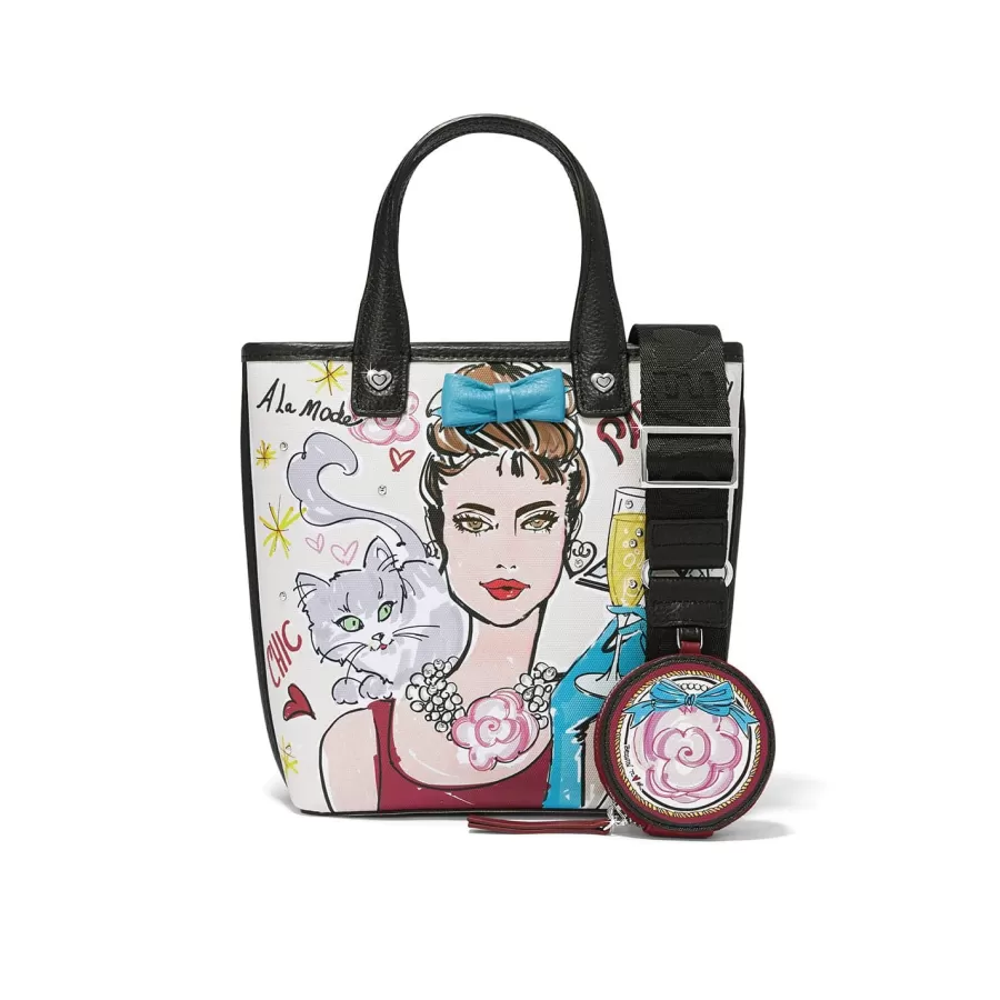 Totes>Brighton Paris Blooms Mini Saffiano Tote Multi