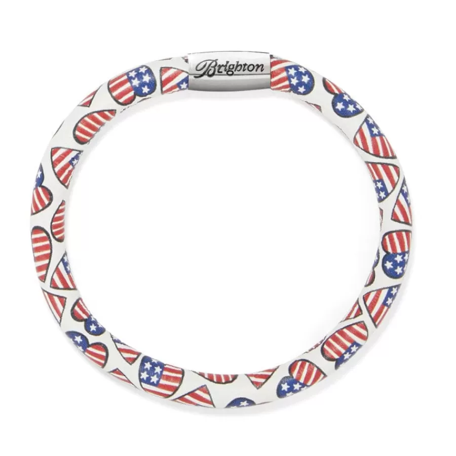 Bracelets>Brighton Patriotic Luv Woodstock Bracelet Red-White-Blue