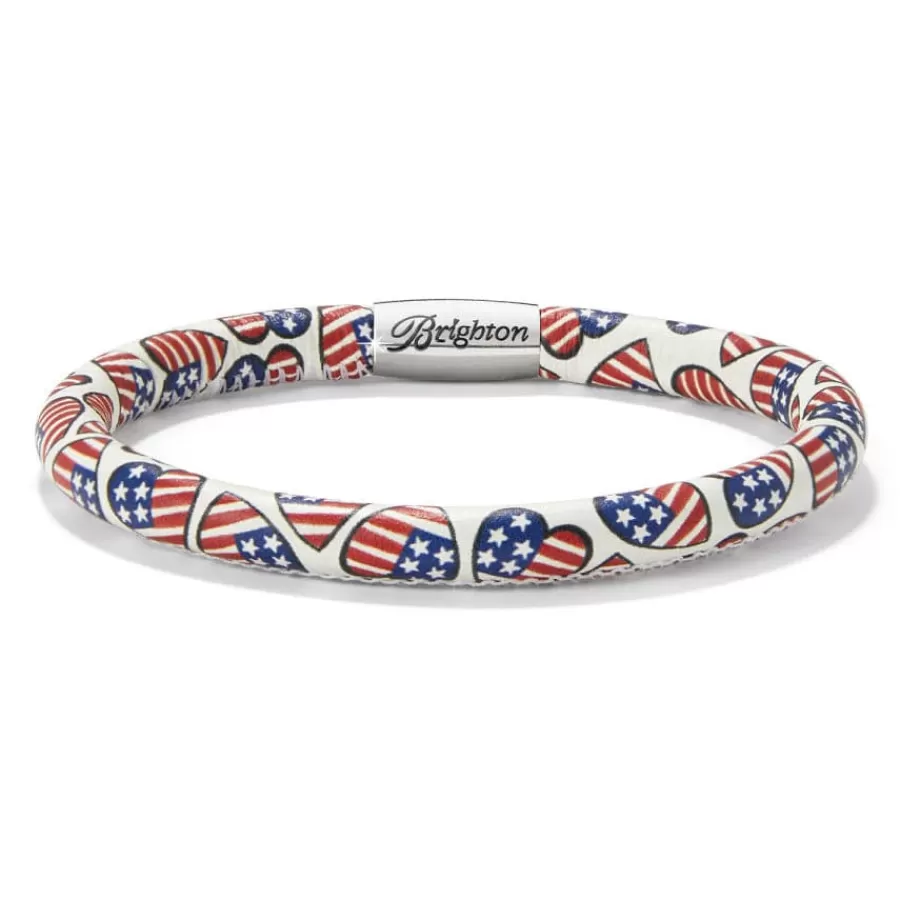 Bracelets>Brighton Patriotic Luv Woodstock Bracelet Red-White-Blue