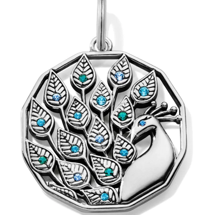 Charms>Brighton Peacock Amulet Silver-Multi