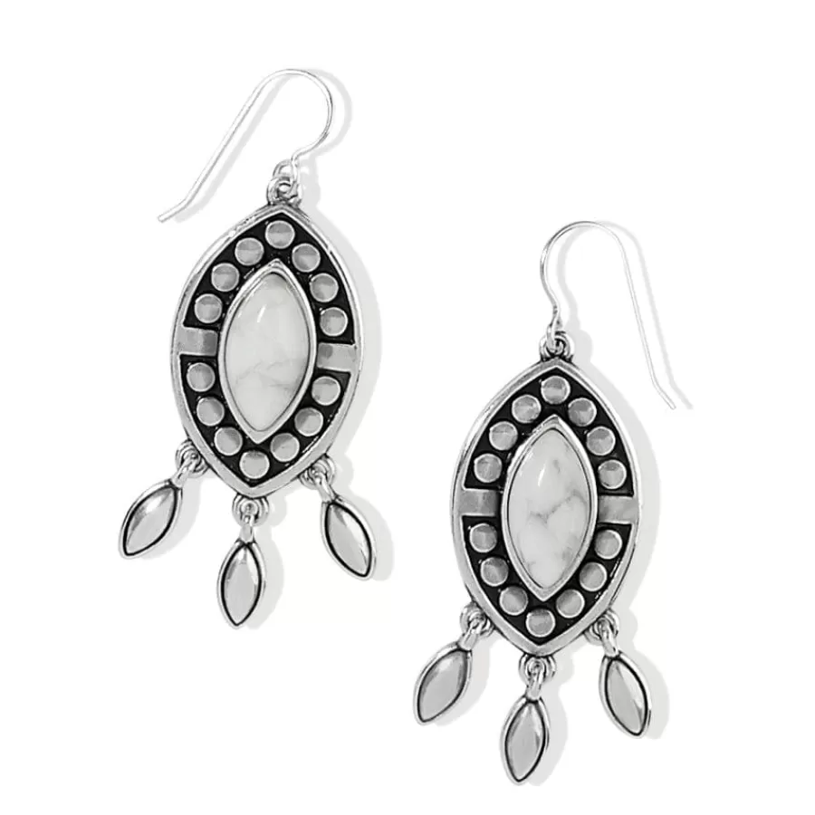 Earrings>Brighton Pebble Dot Dream Howlite French Wire Earrings Silver-White